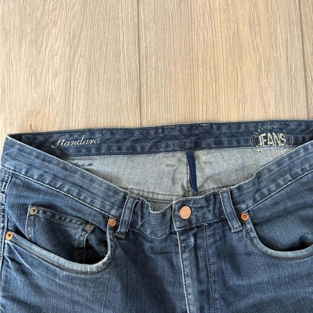 Tommy Bahama Men’s Blue Denim Straight Leg Jeans Leather Patch Classic Fit - Picture 2 of 6